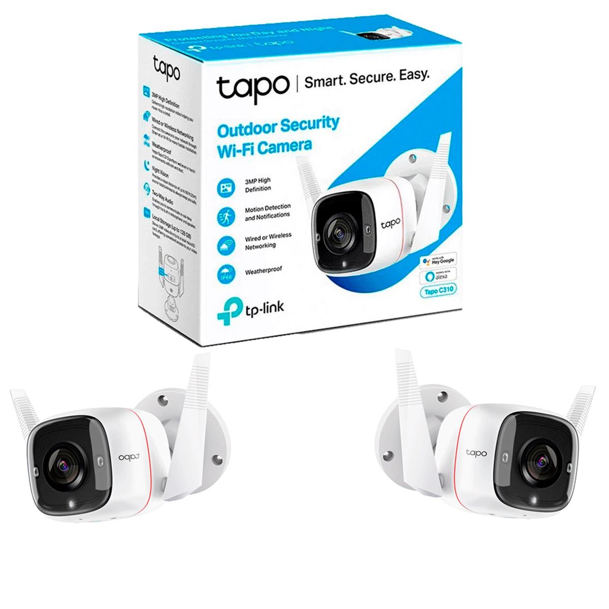 TP LINK - Cámara Tapo C310 Vigilancia Wi-fi TP-Link X2 Unidades