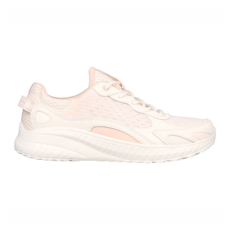 SKECHERS - TENIS SKECHERS BEIGE PARA DAMA SK BOBS SQUAD CHAOS FIND SOLACE WHITE