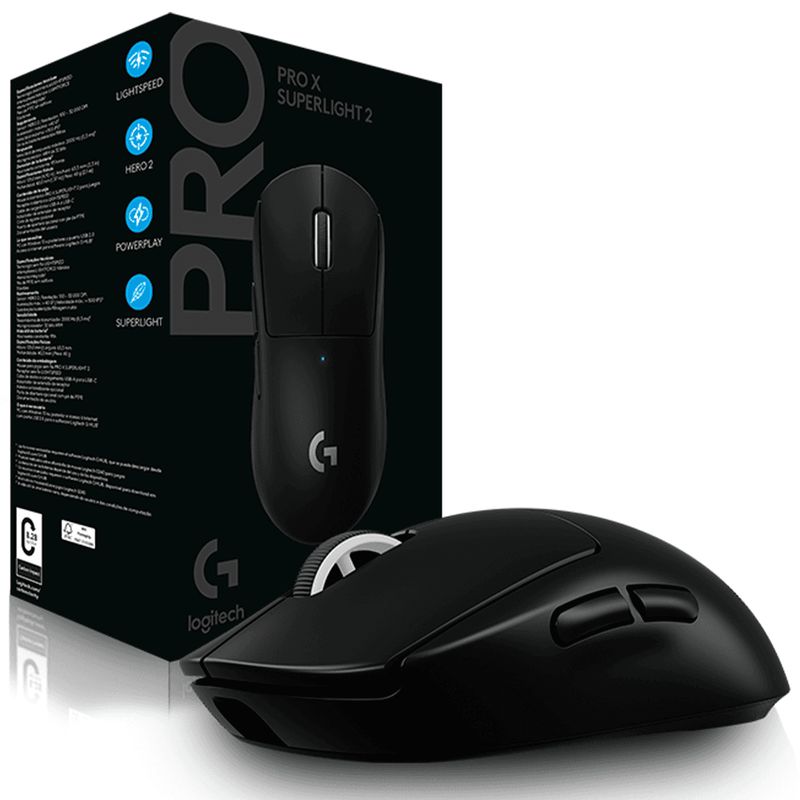 LOGITECH - Mouse Gamer Inalámbrico Logitech PRO X SUPERLIGHT 2 (Negro)