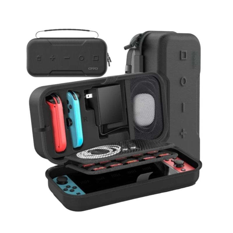 GENERICO - Estuche Rigido Para Switch/ Oled + 20 Slots Negro