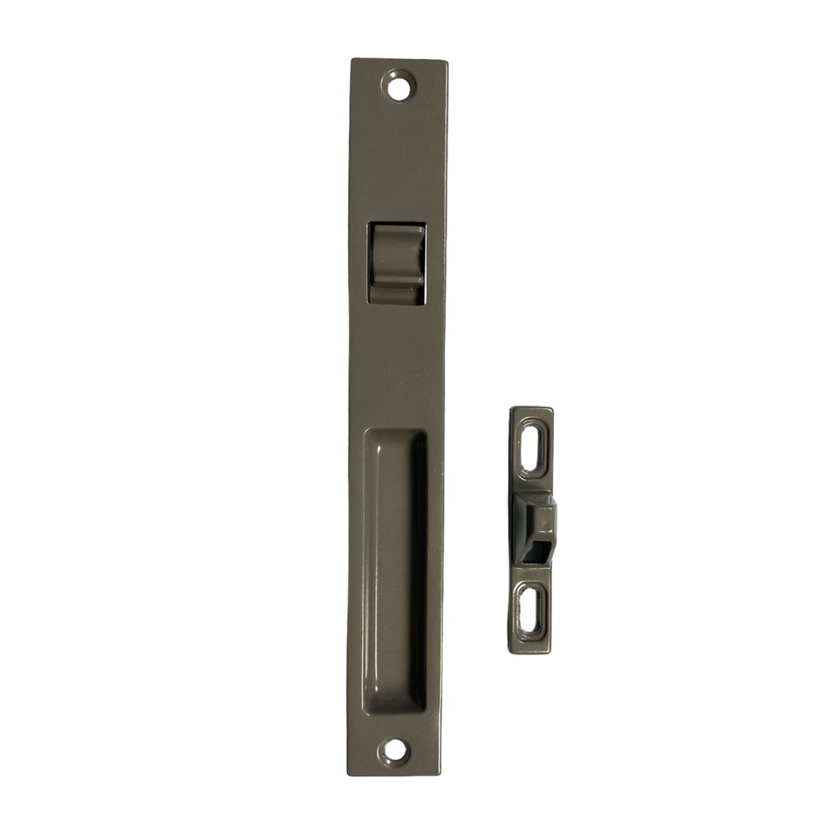 GENERICO - Cerradura Chapa Sencilla Champaña para Ventana Con Tornillos X2 Und
