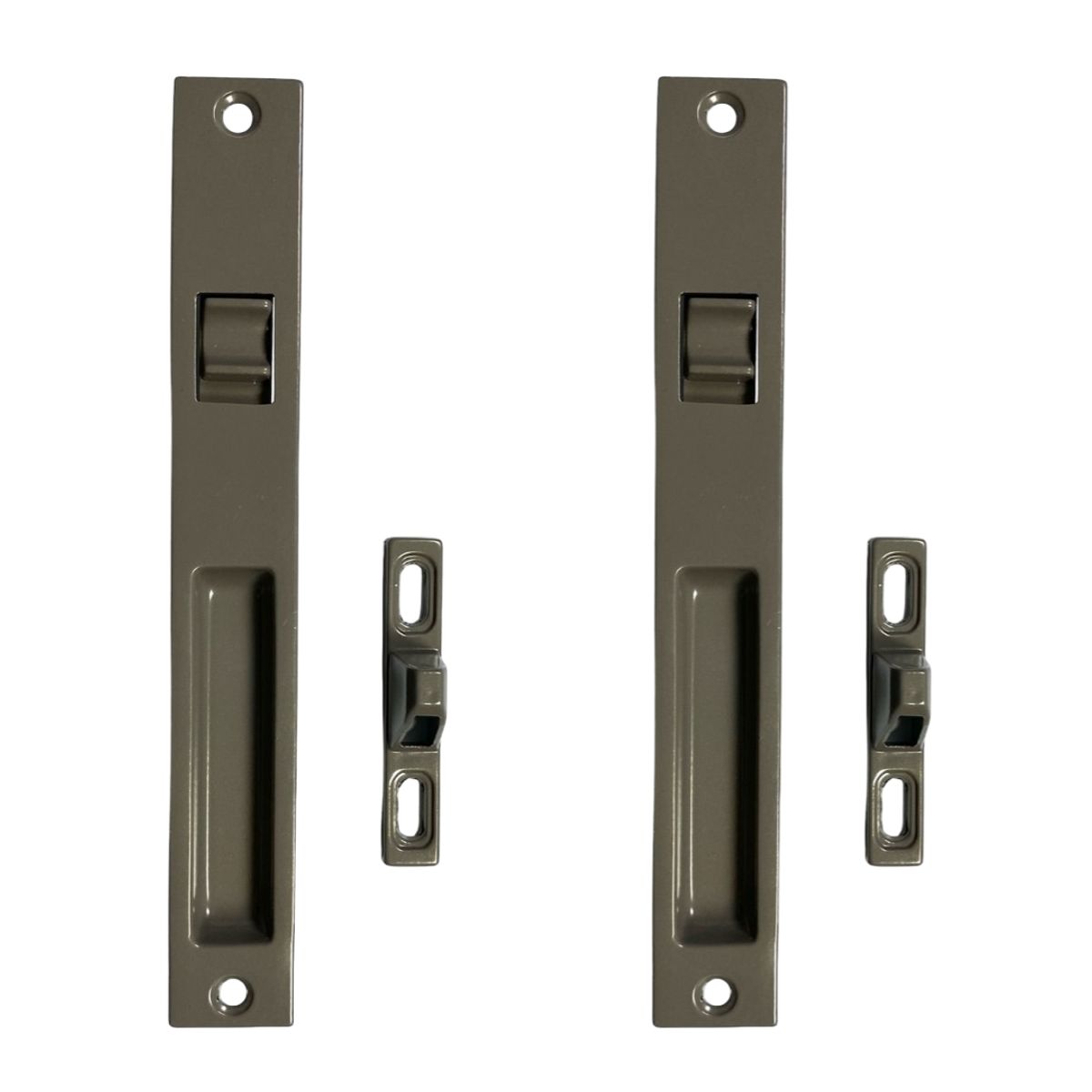 GENERICO - Cerradura Chapa Sencilla Champaña para Ventana Con Tornillos X2 Und