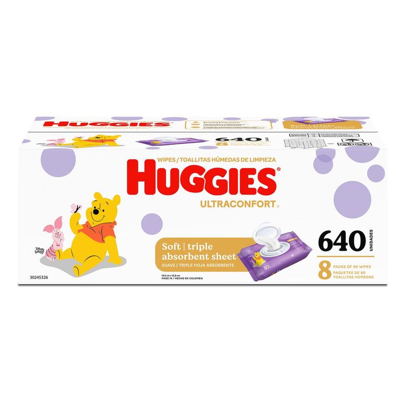 HUGGIES - Huggies Toallitas Húmedas Ultra Confort 640 Unidades 480837