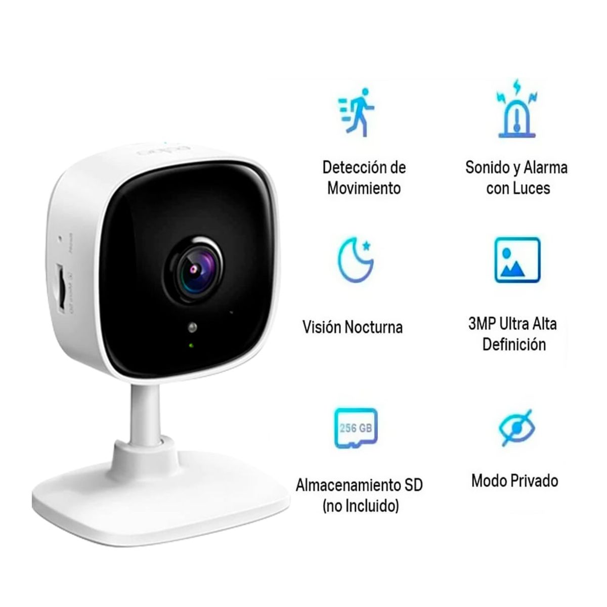 TP LINK - Tapo C110 Camara Seguridad Wi-fi Ultra Hd Microfono Tp-Link