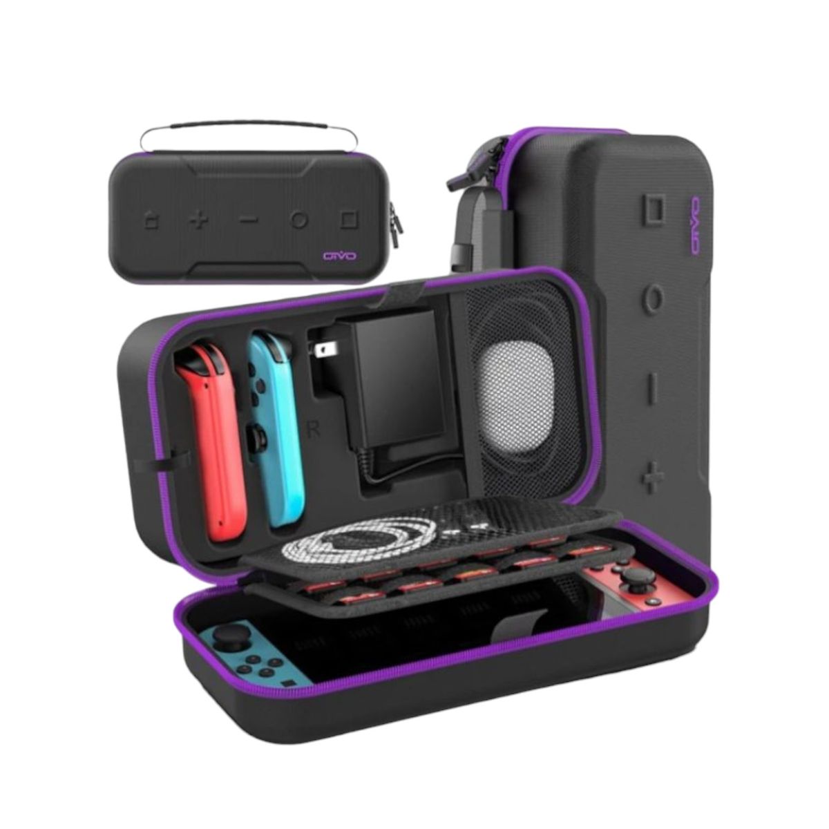 GENERICO - Estuche Rigido Para Switch/ Oled + 20 Slots Morado