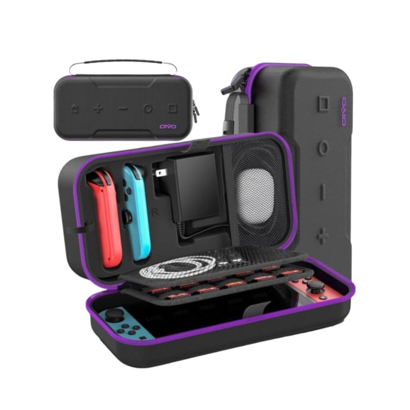 GENERICO - Estuche Rigido Para Switch/ Oled + 20 Slots Morado