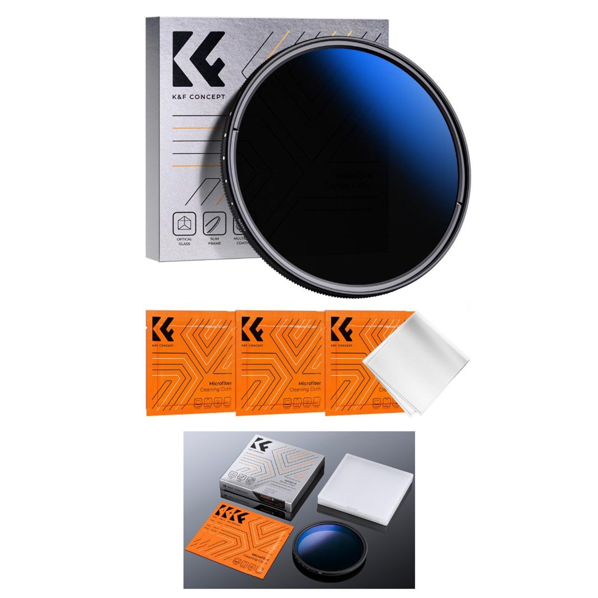 K&F CONCEPT - Filtro ND Variable 72mm ND2-ND400 Nano-K  K&F Concept