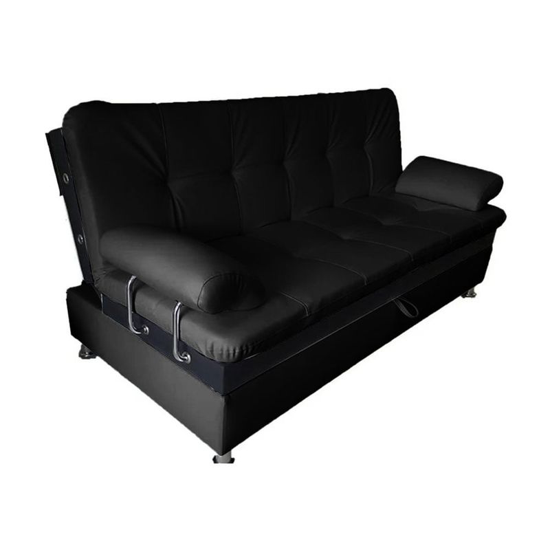 MAGIC CLASS - SOFÁ CAMA BAÚL MANILA MICROFIBRA NEGRO