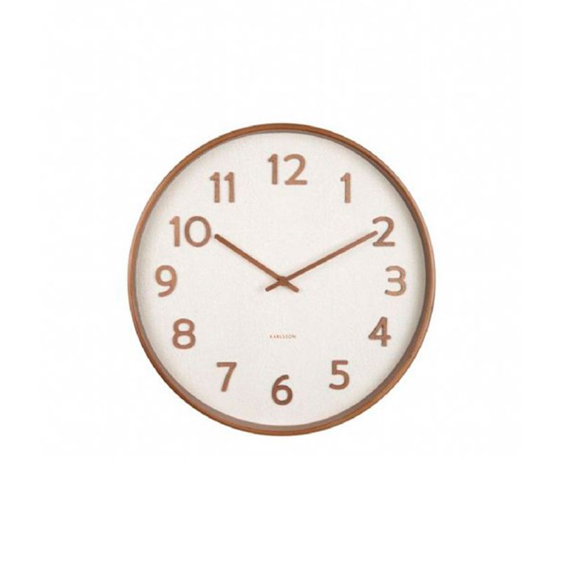 PRESENT TIME - Reloj Pared Silencioso Pure Marfil