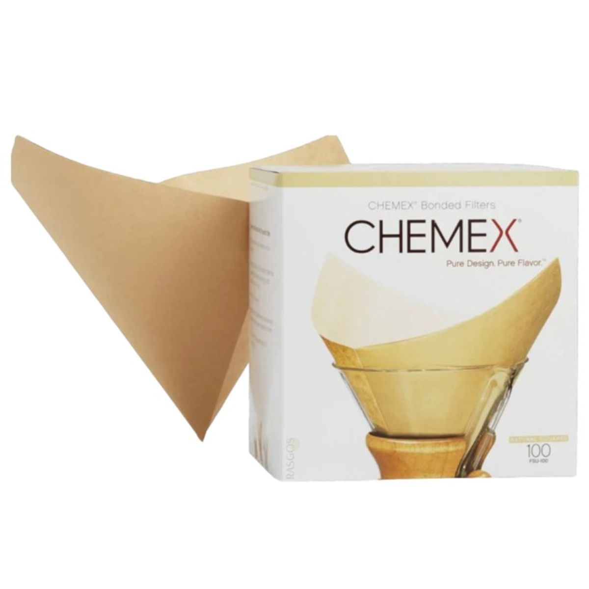 CHEMEX - Filtro Papel Natural Cafetera Chemex Original X100 6-10 Tazas