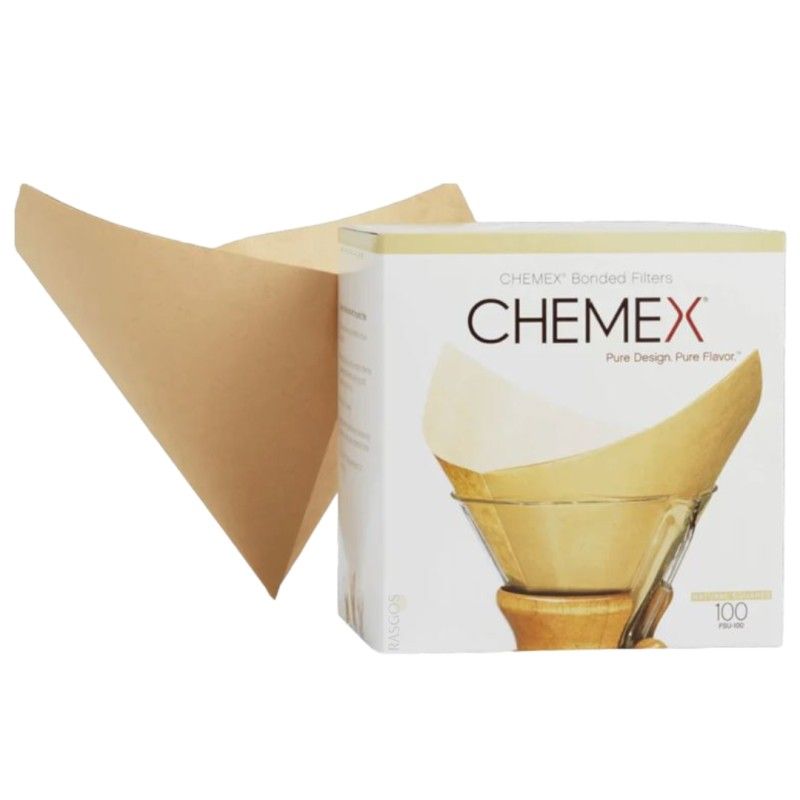 CHEMEX - Filtro Papel Natural Cafetera Chemex Original X100 6-10 Tazas