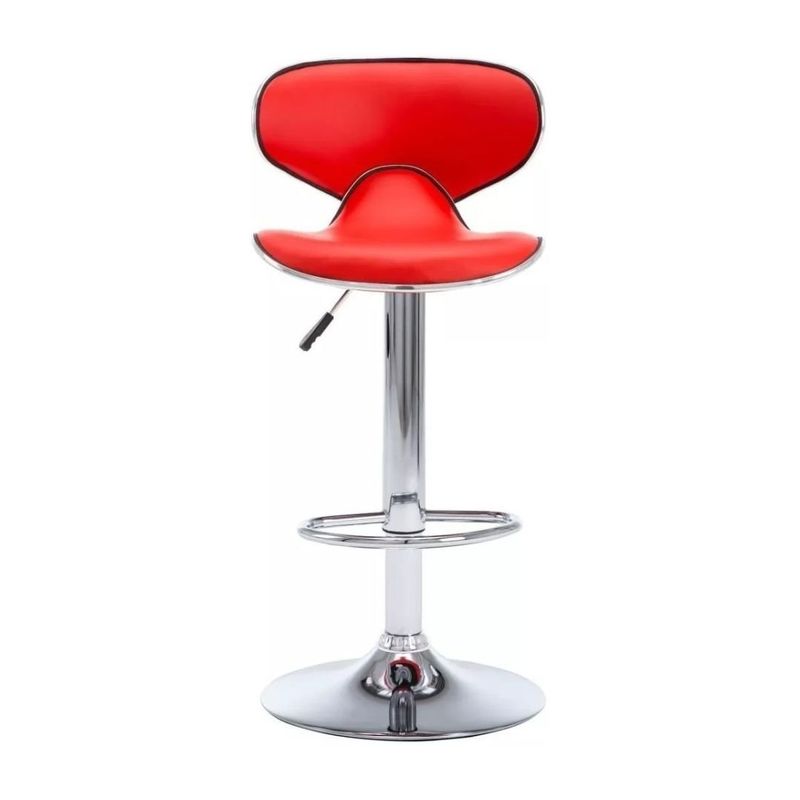 MOBLIHOUSE - Silla De Bar Negra Ajustable Altura Comoda Espaldar Barra