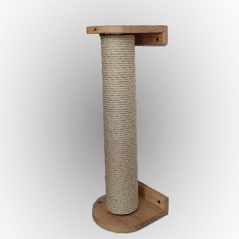 GENERICO - Rascador para gatos base en madera, de 100 cms fique de 7mm