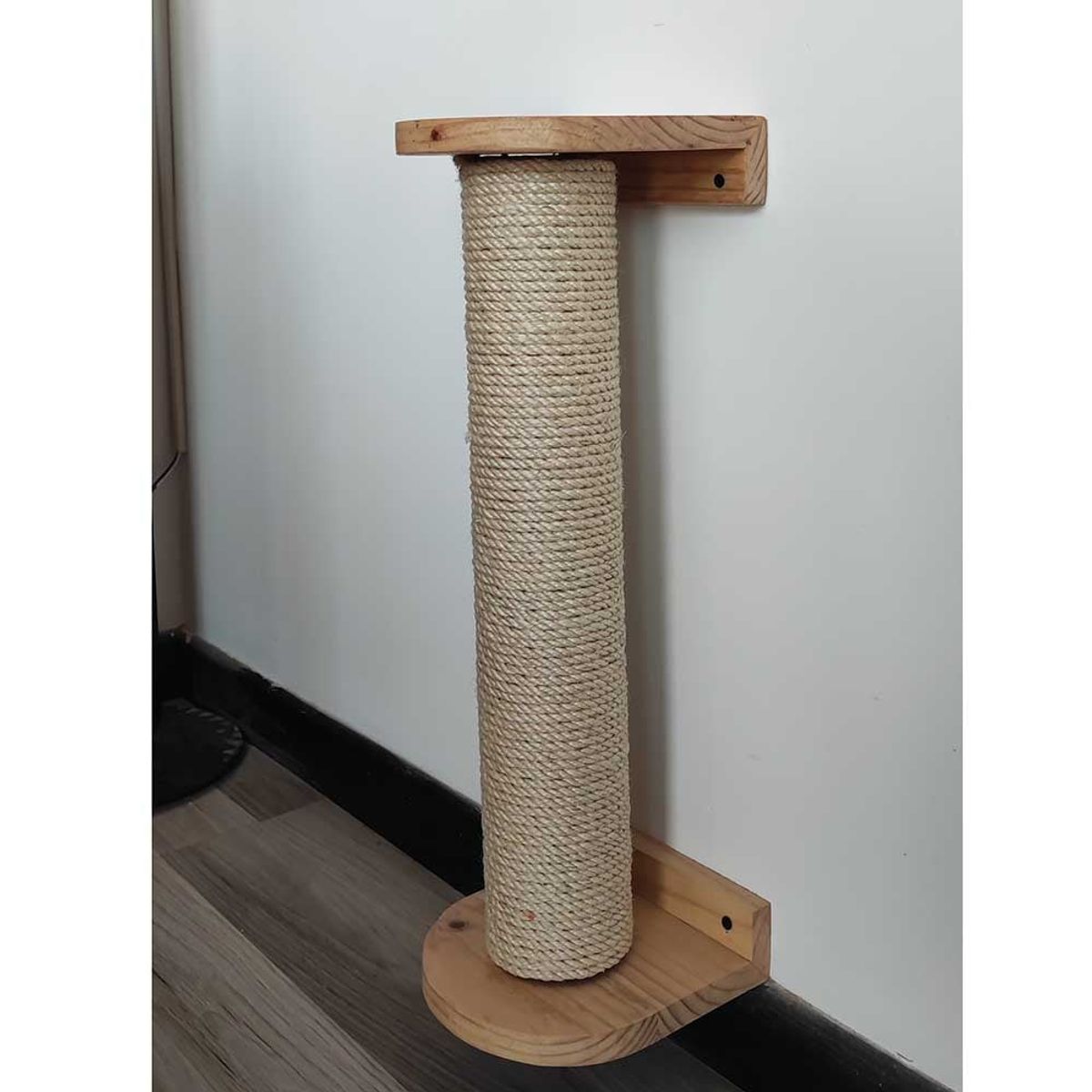 GENERICO - Rascador para gatos base en madera, de 70 cms fique de 11mm