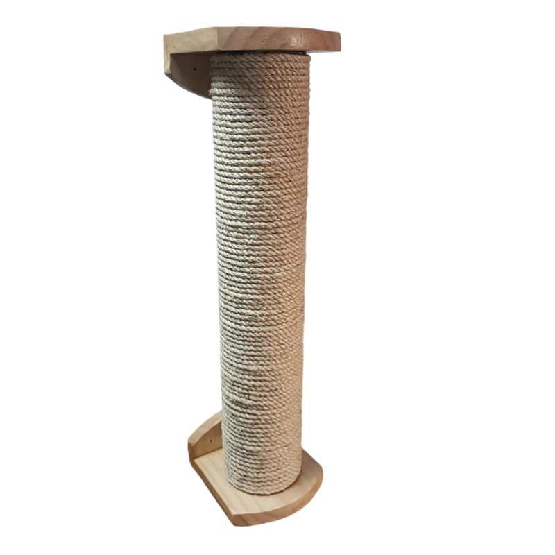 GENERICO - Rascador para gatos base en madera, de 50 cms fique de 7mm