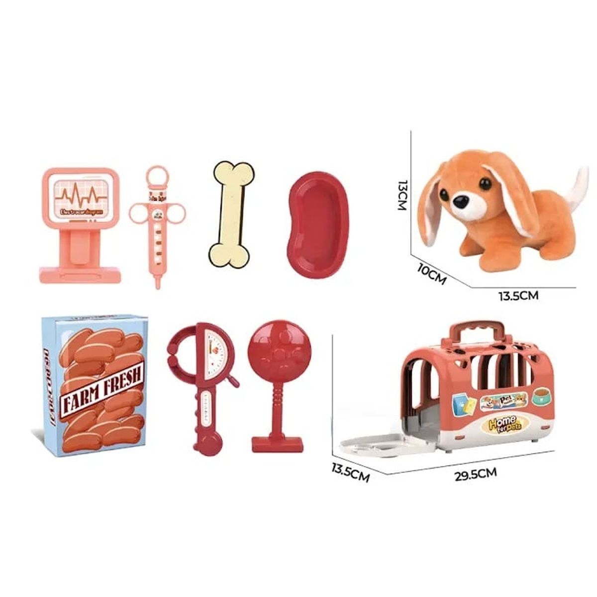 OX TOYS - Set de mascota con guacal perro accesorios comidaOP24087