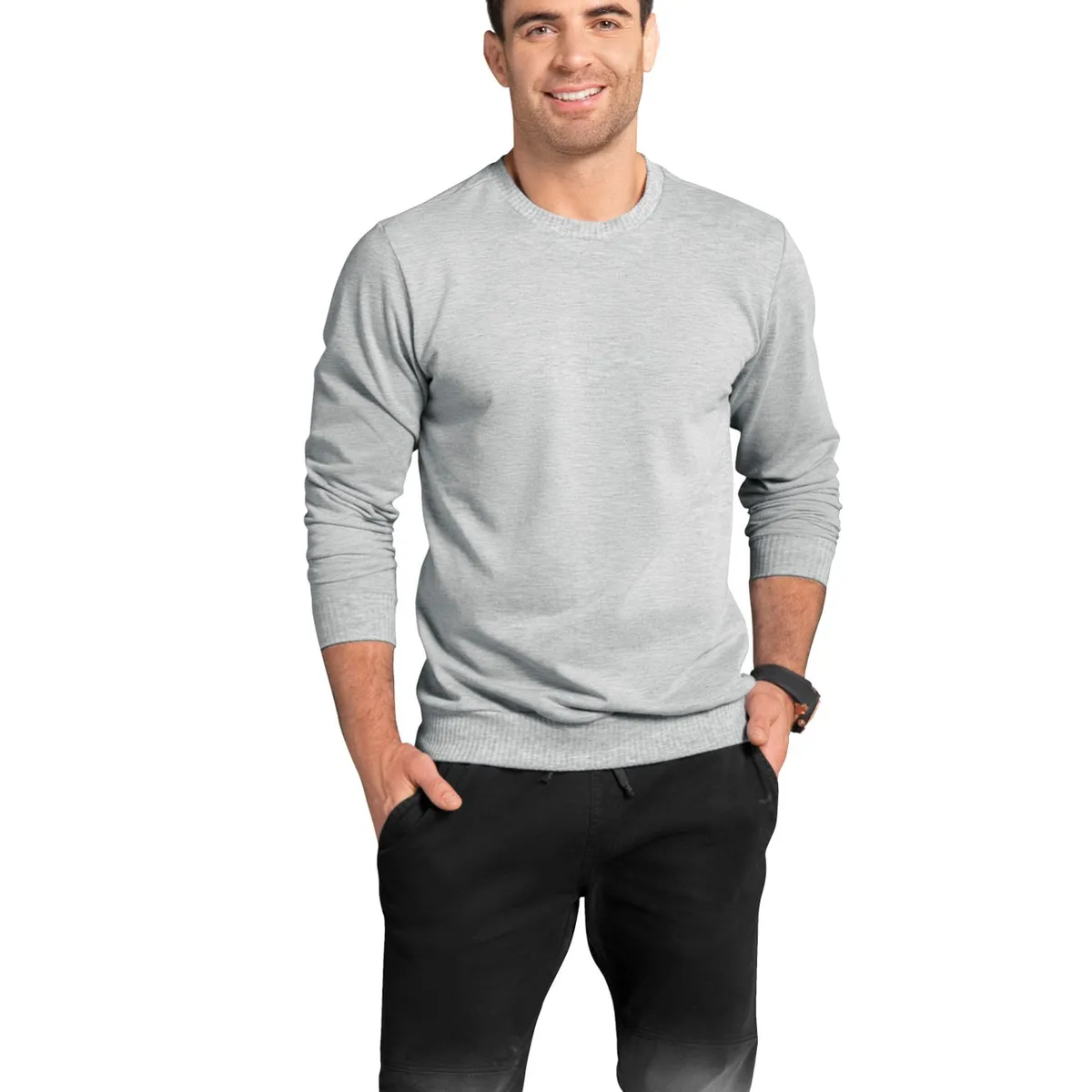 MARKETING PERSONAL - Buzo Hombre Gris Jaspe Mp 86579