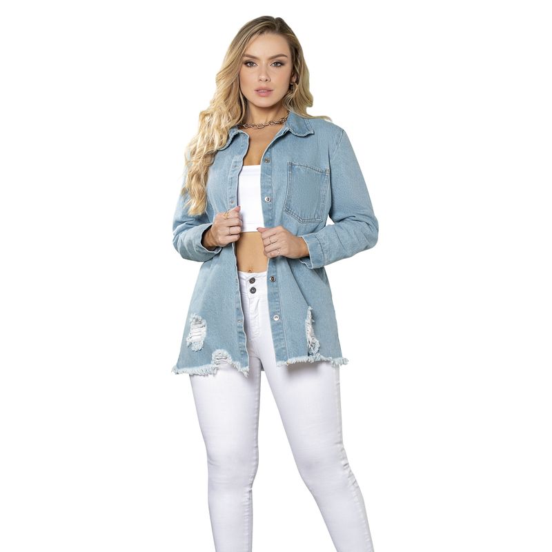 MARKETING PERSONAL - Chaqueta Mujer Azul Claro Mp 7267