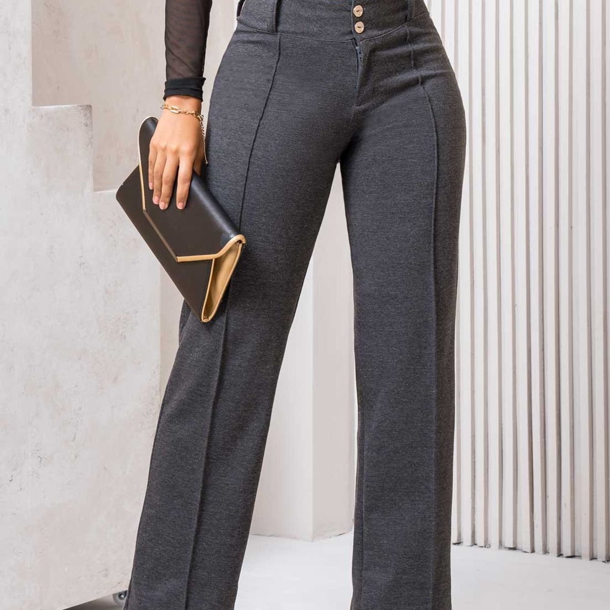 MARKETING PERSONAL - Pantalón Mujer Negro Cross Mp 1072