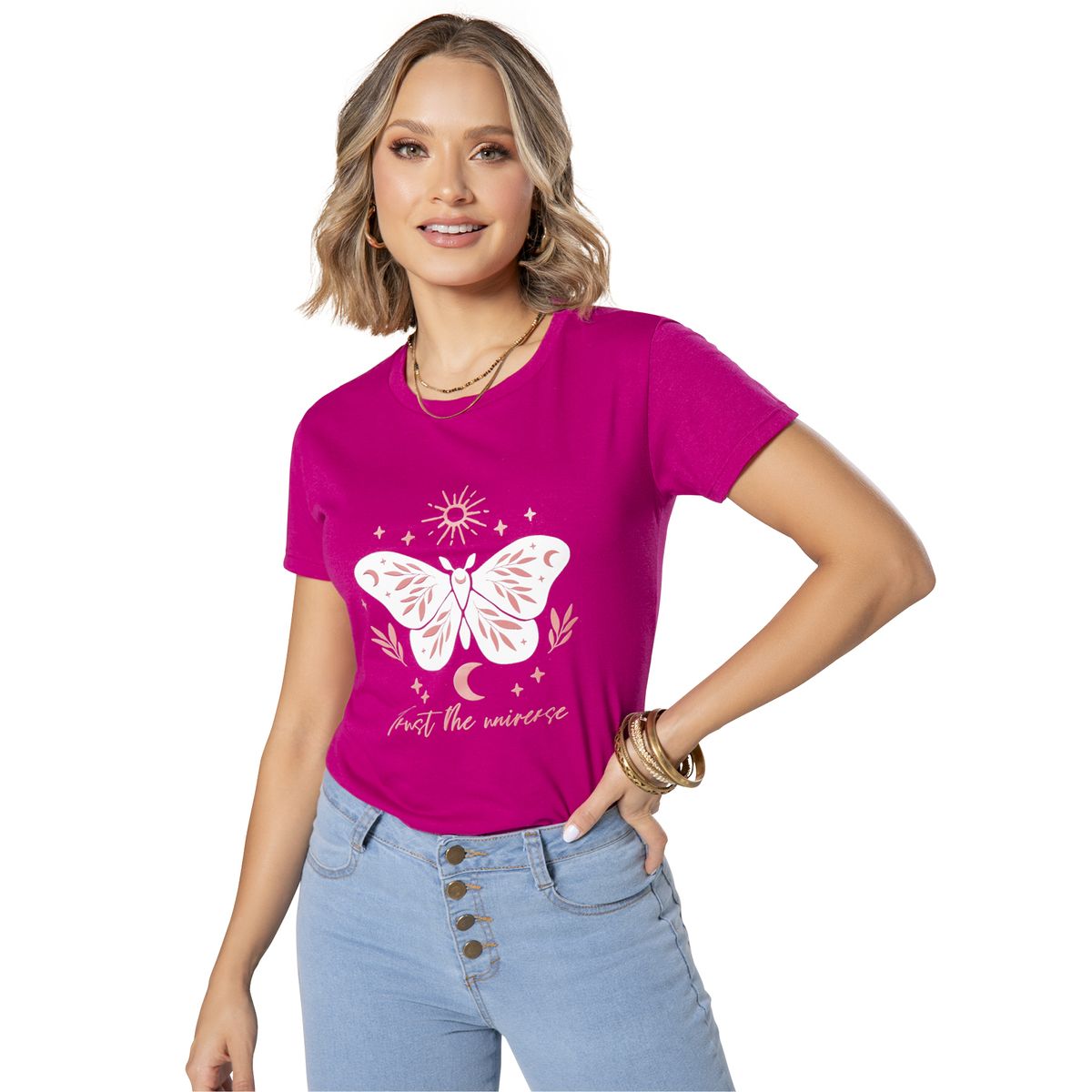 MARKETING PERSONAL - Camiseta Mujer Fucsia Mp 1830