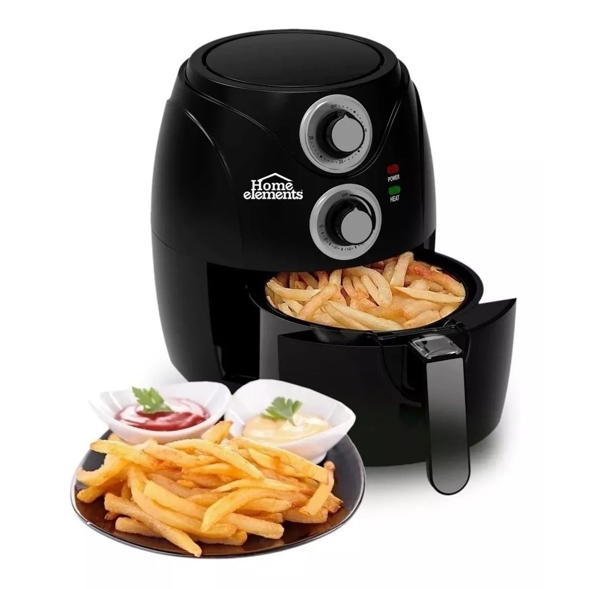 HOME ELEMENTS - HOME ELEMENTS FREIDORA DE AIRE 1.8 LTS HEAF 516N SIN ACEITE