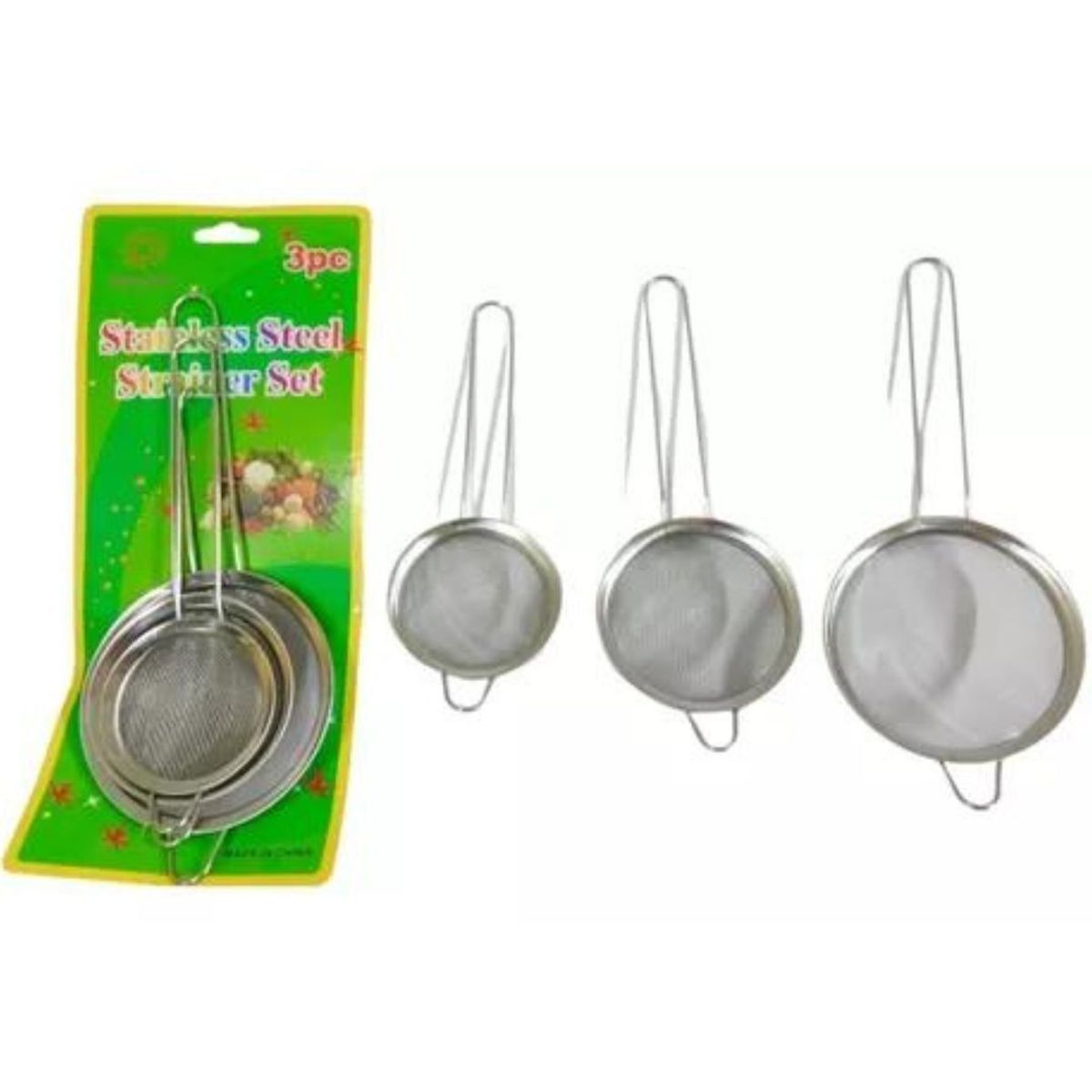 MAZUGI - Coladores Metálicos X3 und Gris Utensilios Cocina Repostería