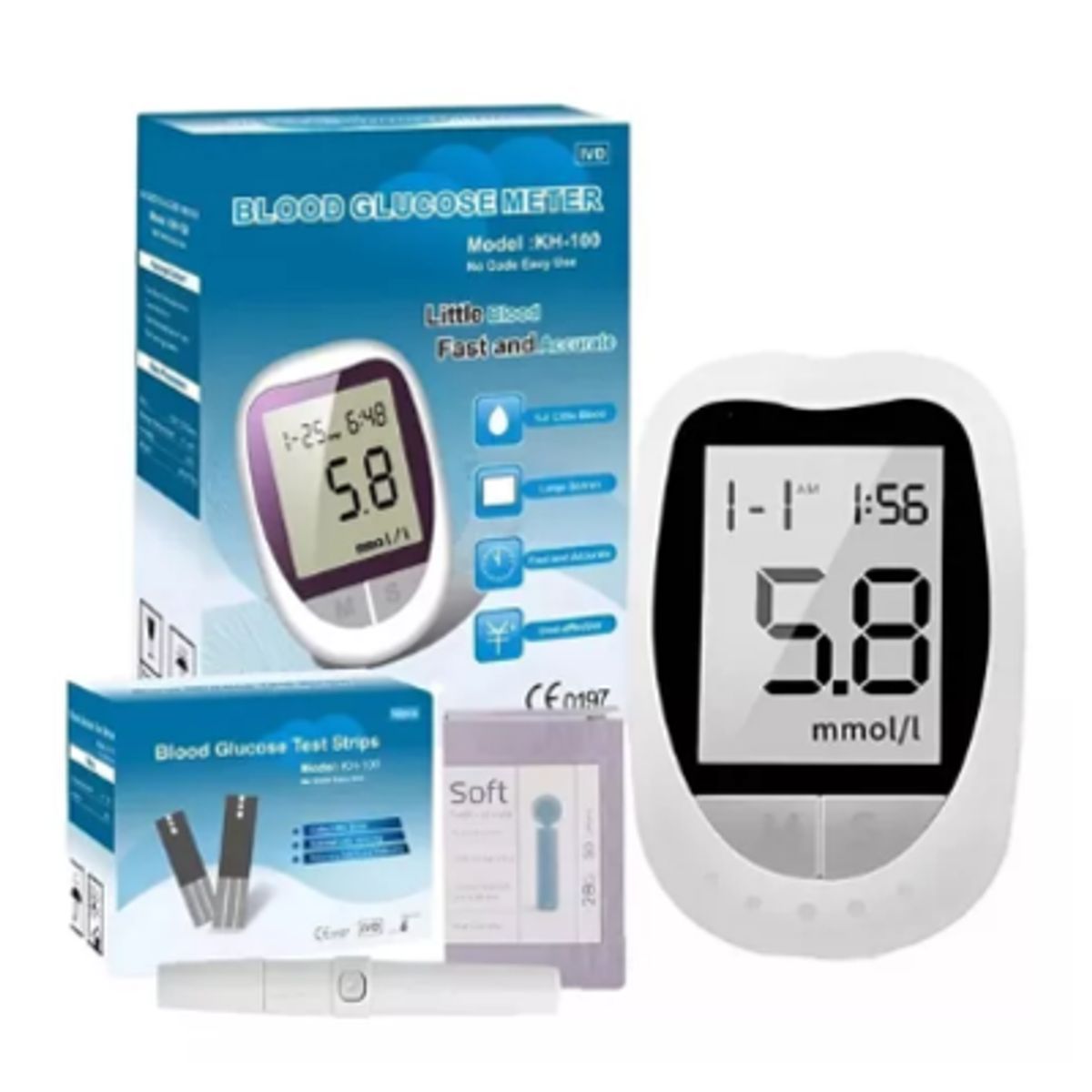 SHEN HUANG - Glucómetro Medidor De Azucar En Sangre