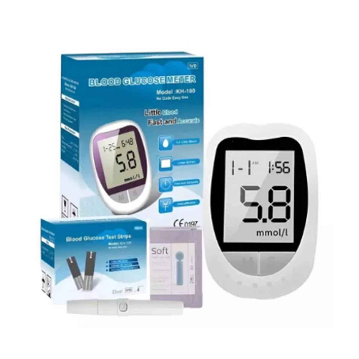 SHEN HUANG - Glucómetro Medidor De Azucar En Sangre