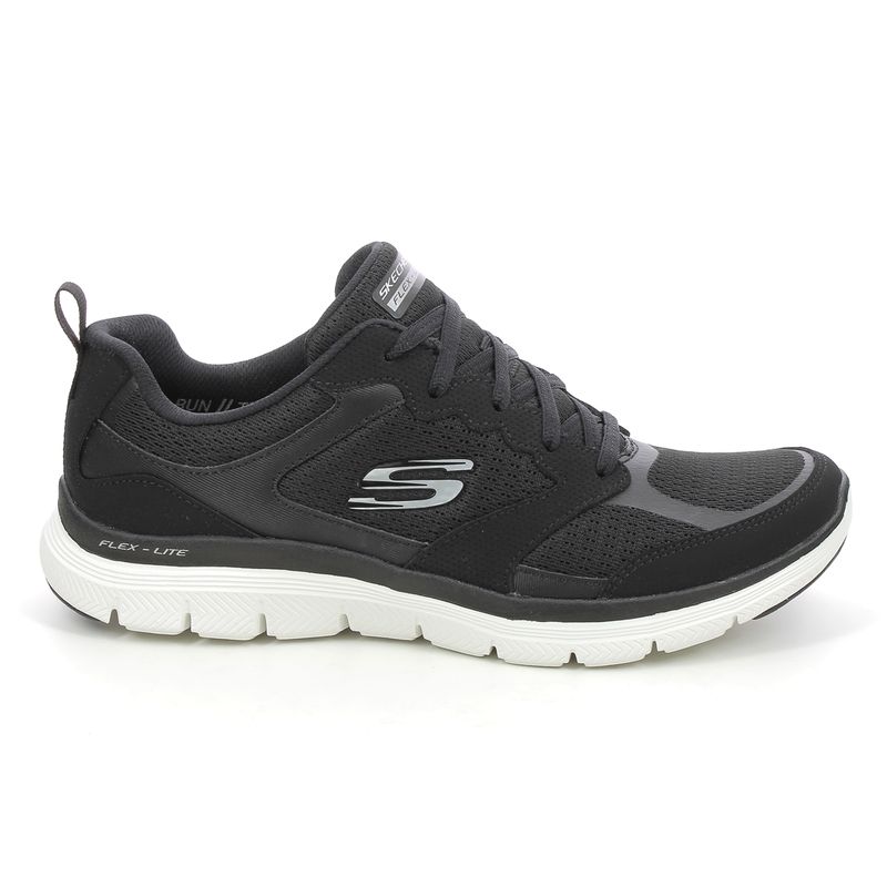 SKECHERS - TENIS SKECHERS NEGRO PARA DAMA SK FLEX APPEAL ACTIVE FLOW BKACK WHITE