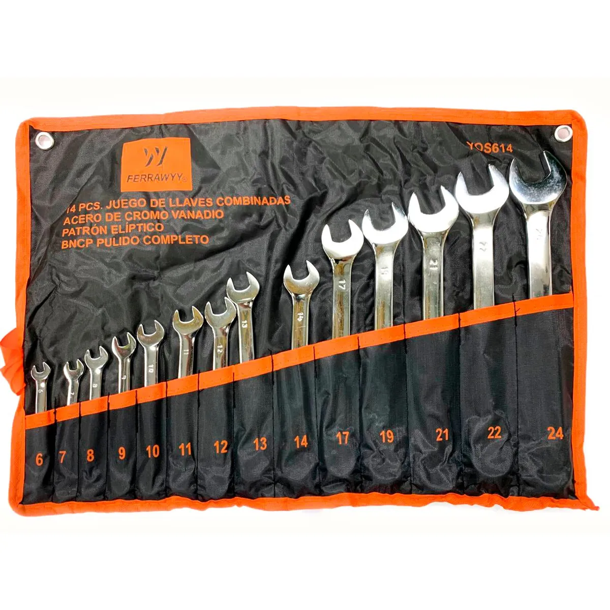 GENERICO - Juego De Llaves Mixtas Ferrawyy X14 Pcs Original