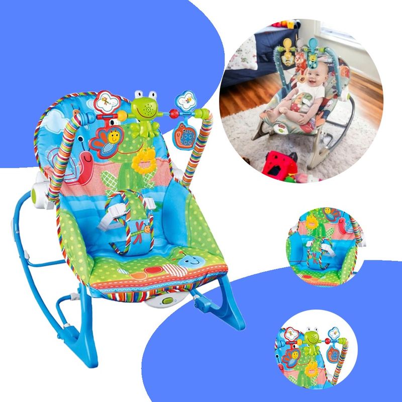 GENERICO - SILLA MESEDORA PARA BEBES AZUL RANA