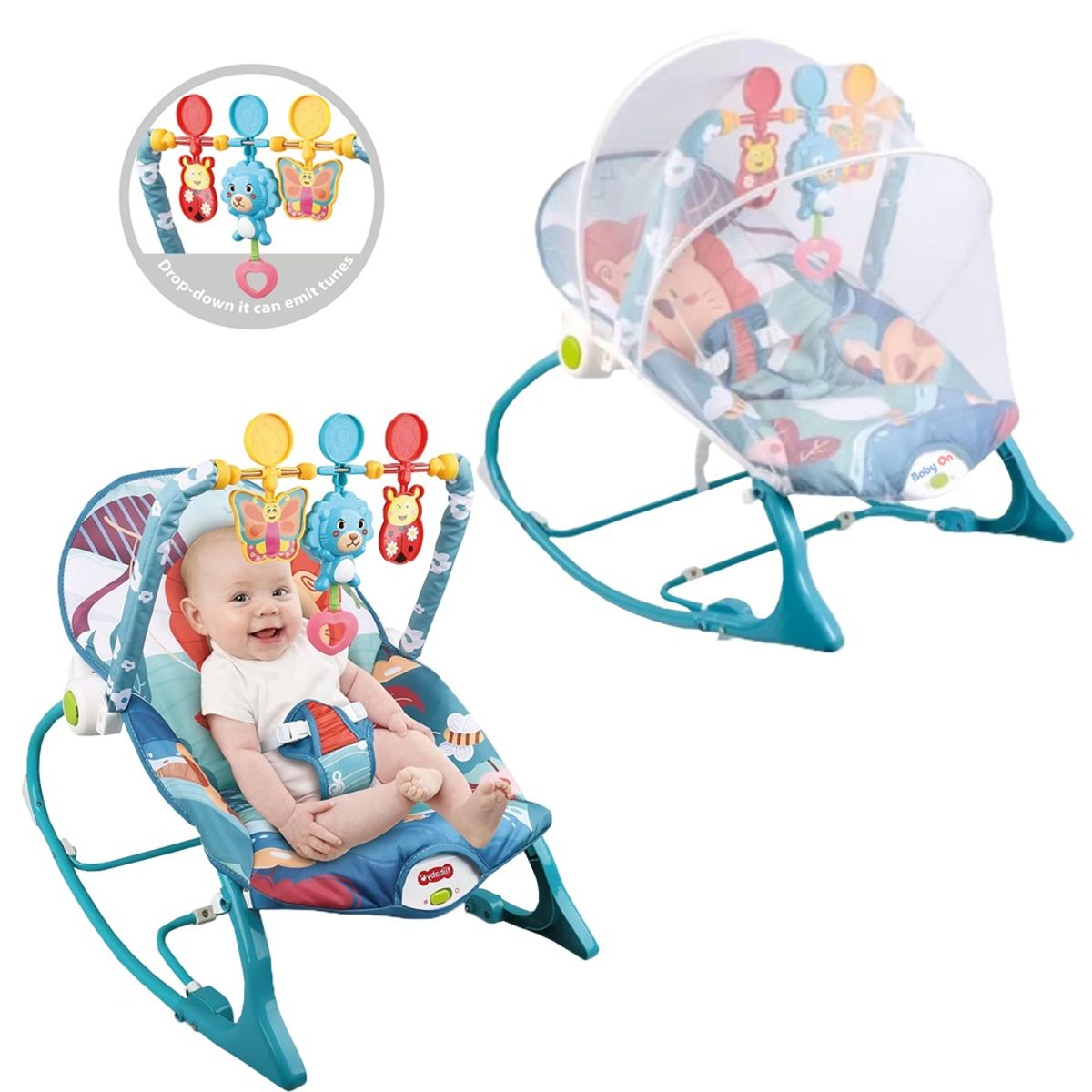 GENERICO - SILLA MESEDORA PARA BEBES AZUL LEON