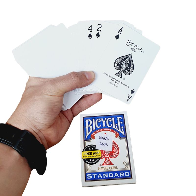 BICYCLE - Baraja Trucada Dorso Blanco Blank Back Bicycle Poker Magia