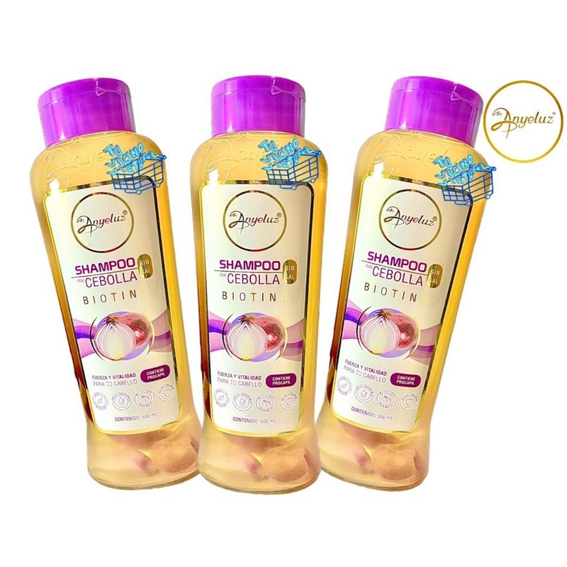 ANYELUZ - Shampoo de cebolla x3  Anyeluz