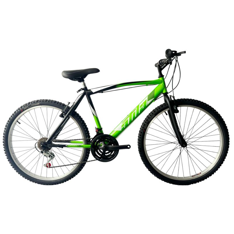 ATILA - Bicicleta MTB en Acero rin26 con 18 cambios Verde