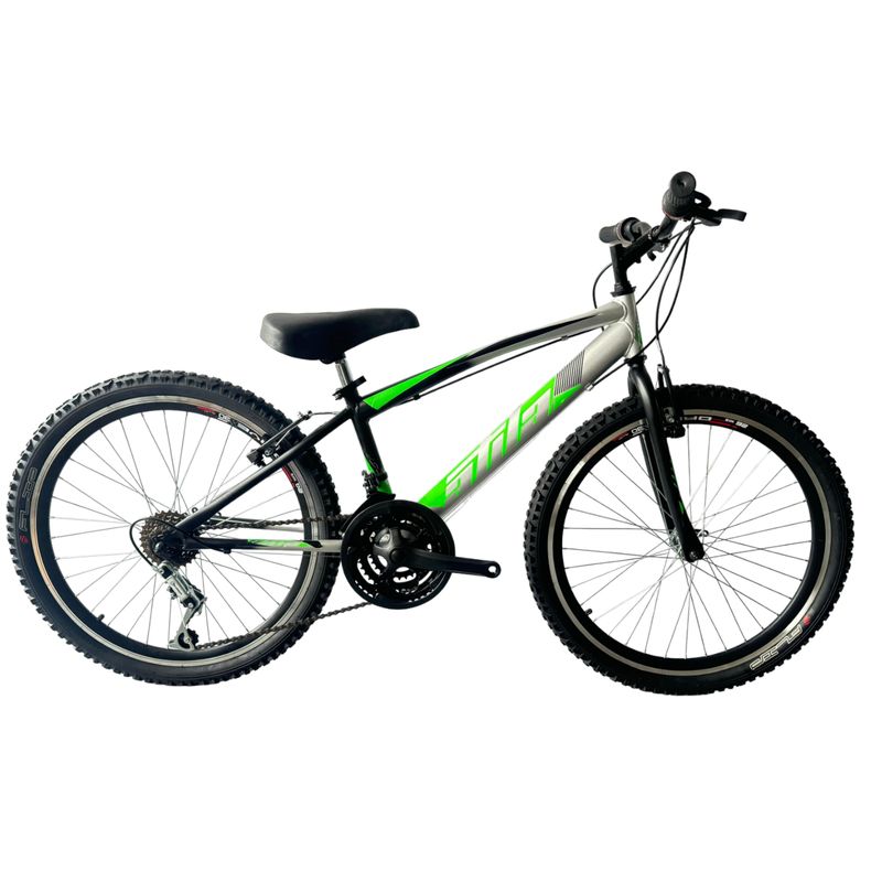 ATILA - Bicicleta MTB para Niño rin 24 con 18 cambios GrisV