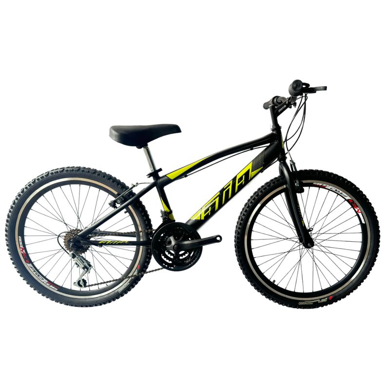ATILA - Bicicleta MTB para Niño rin 24 con 18 cambios Negro