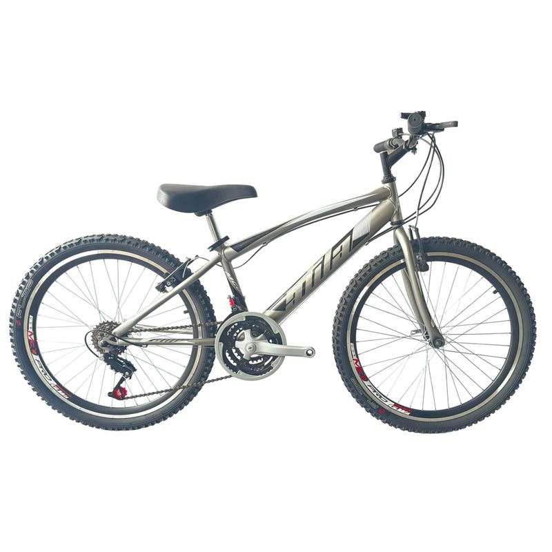 ATILA - Bicicleta MTB para Niño rin 24 con 18 cambios Gris