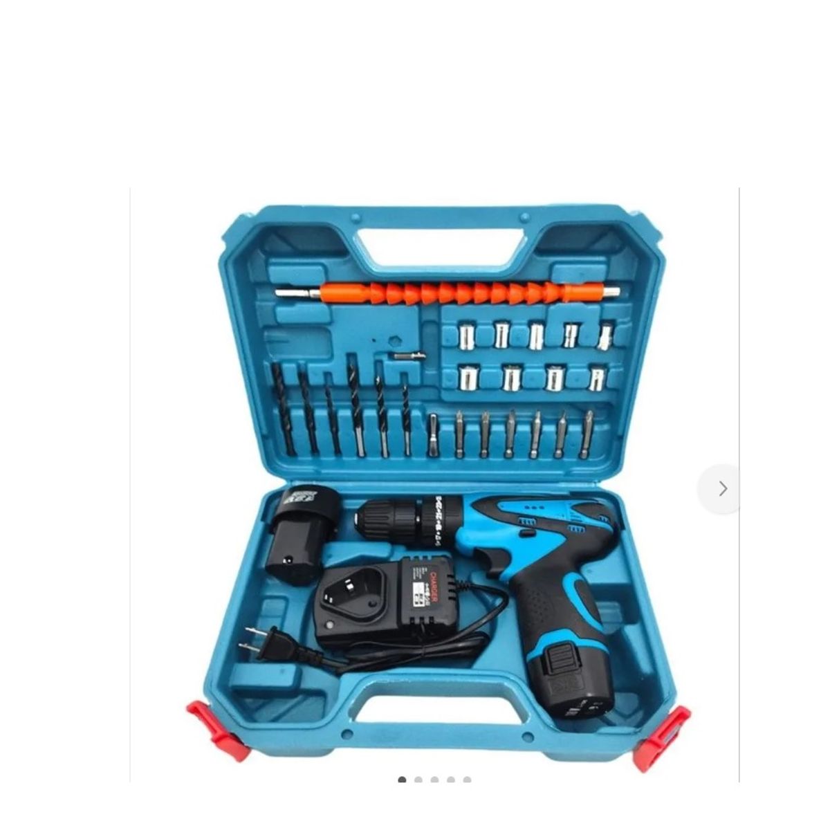 GENERICO - Taladro Inalámbrico De 18V Con 2 Baterías, Cargador, Accesorios Y Maletín