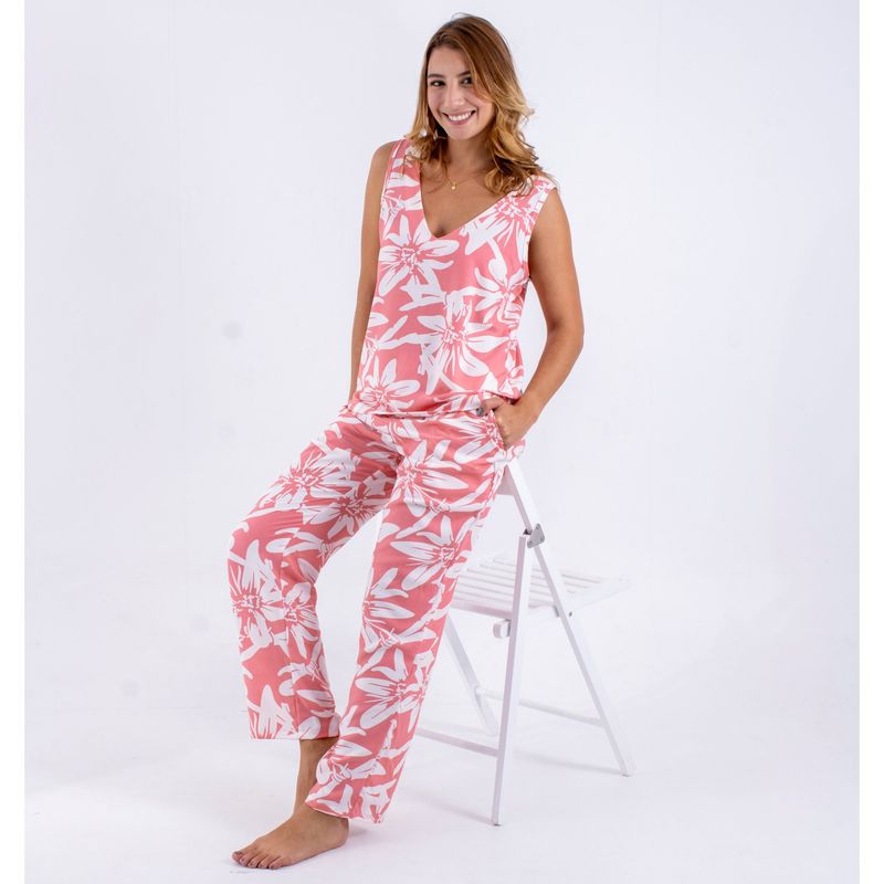 COPO DE NIEVE - Pijama Chalis Coral Largo_.