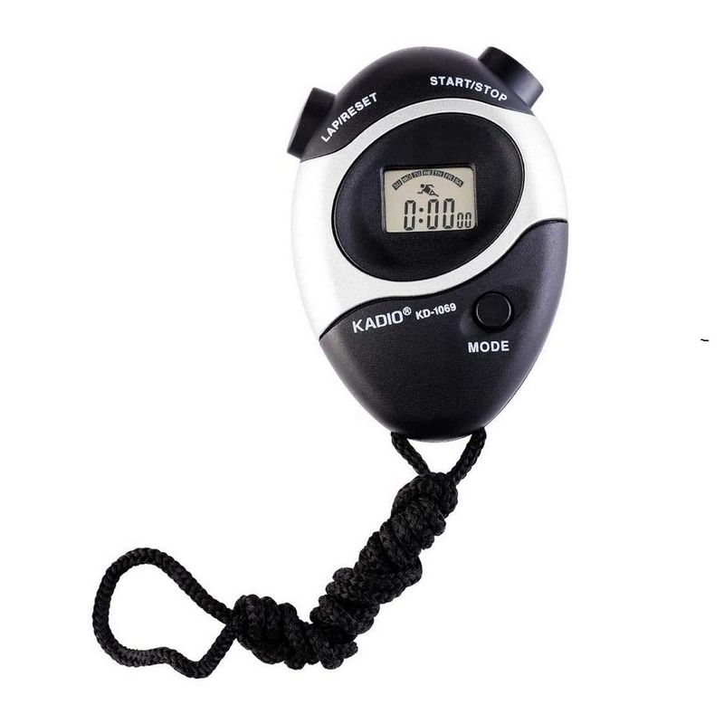 KADIO - Cronómetro Digital Kadio Con Reloj Fecha Y Alarma Kd-1069