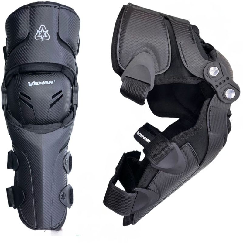 GENERICO - Rodilleras Ajustables De Protección Unisex Para Motociclistas