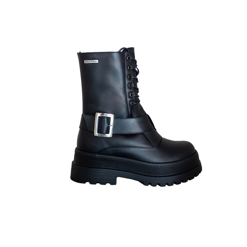 SANTORINI - BOTINES PARA MUJER MENCIA CUERO NEGRO
