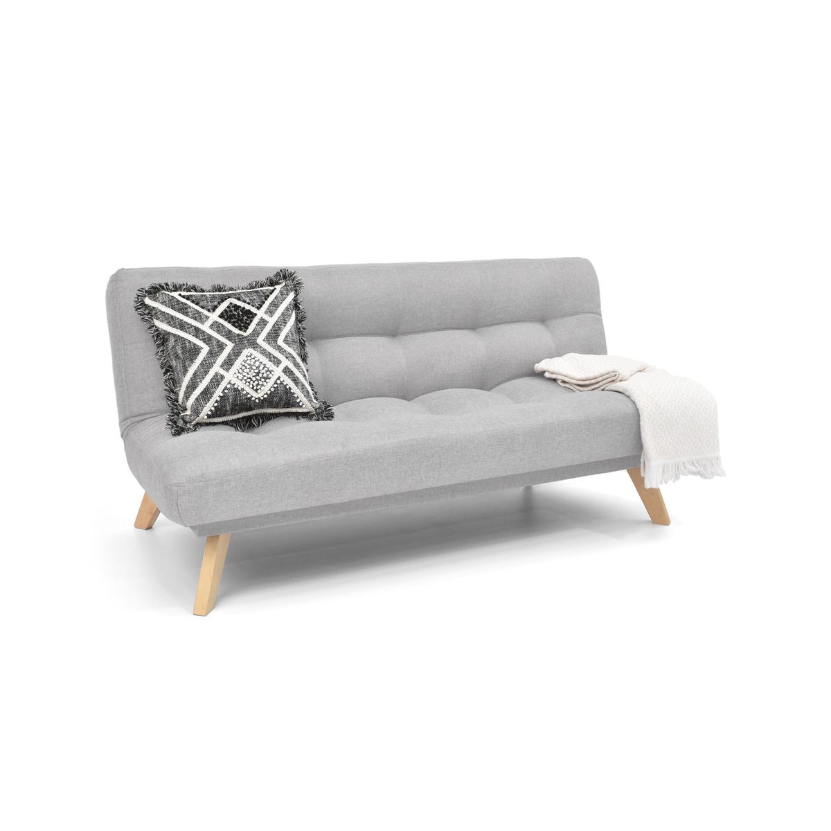 VENECIA - Sofa Cama Reclinable Porto 182x85x85 Tela Plata