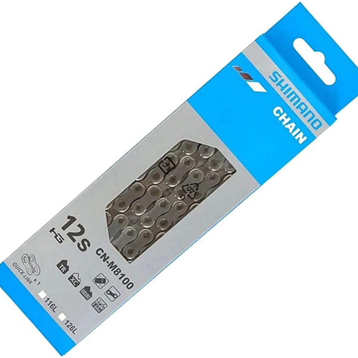 SHIMANO - Cadena Shimano Xt M8100 12 Velocidades Cadenilla Bicicleta