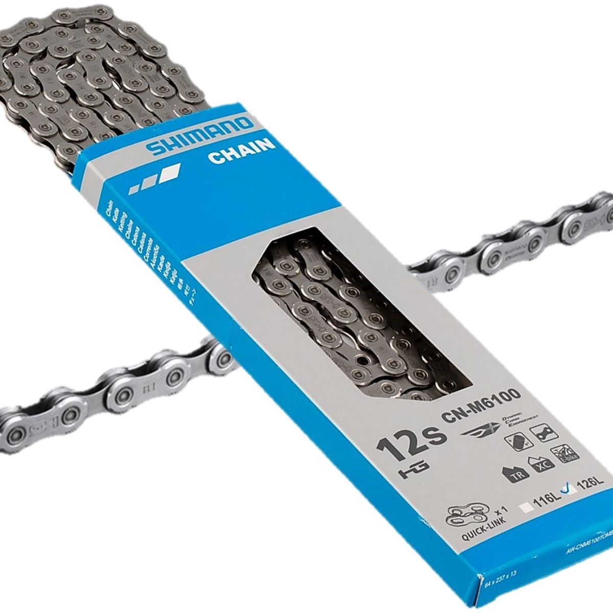 SHIMANO - Cadenilla Shimano M6100 12v Cadena Bicicleta 12 Velocidades