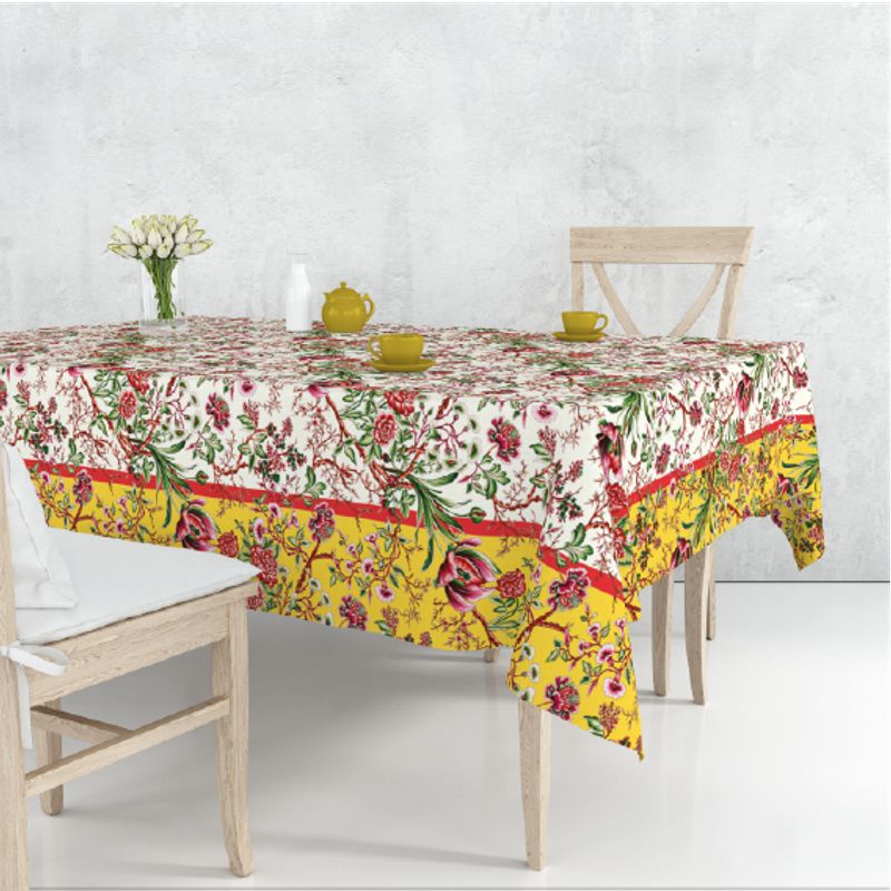 ONESTORY - Mantel Rectangular Onestory 6 puestos de 147 x 220 cm Colección Rosas