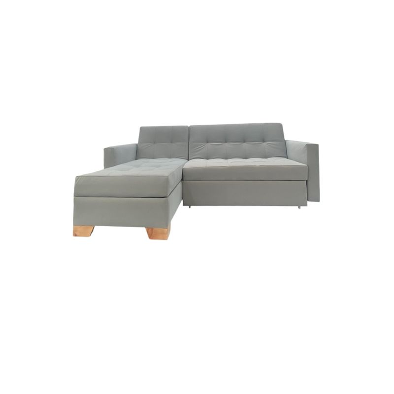 GENERICO - Sofa Cama sala Inzumo gris multifuncional con baul