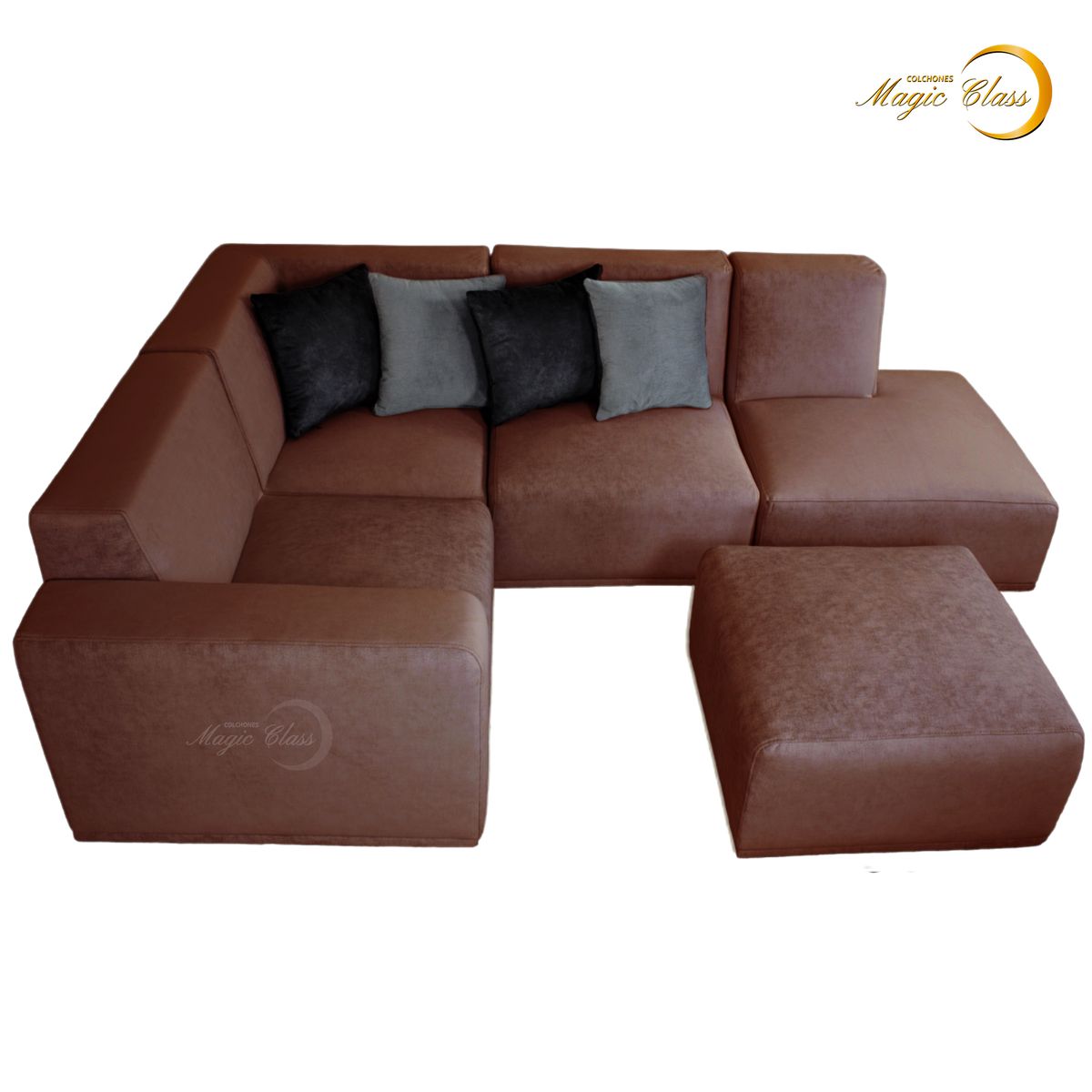 MAGIC CLASS - SALA MODERNA HERA MICROFIBRA CAFÉ
