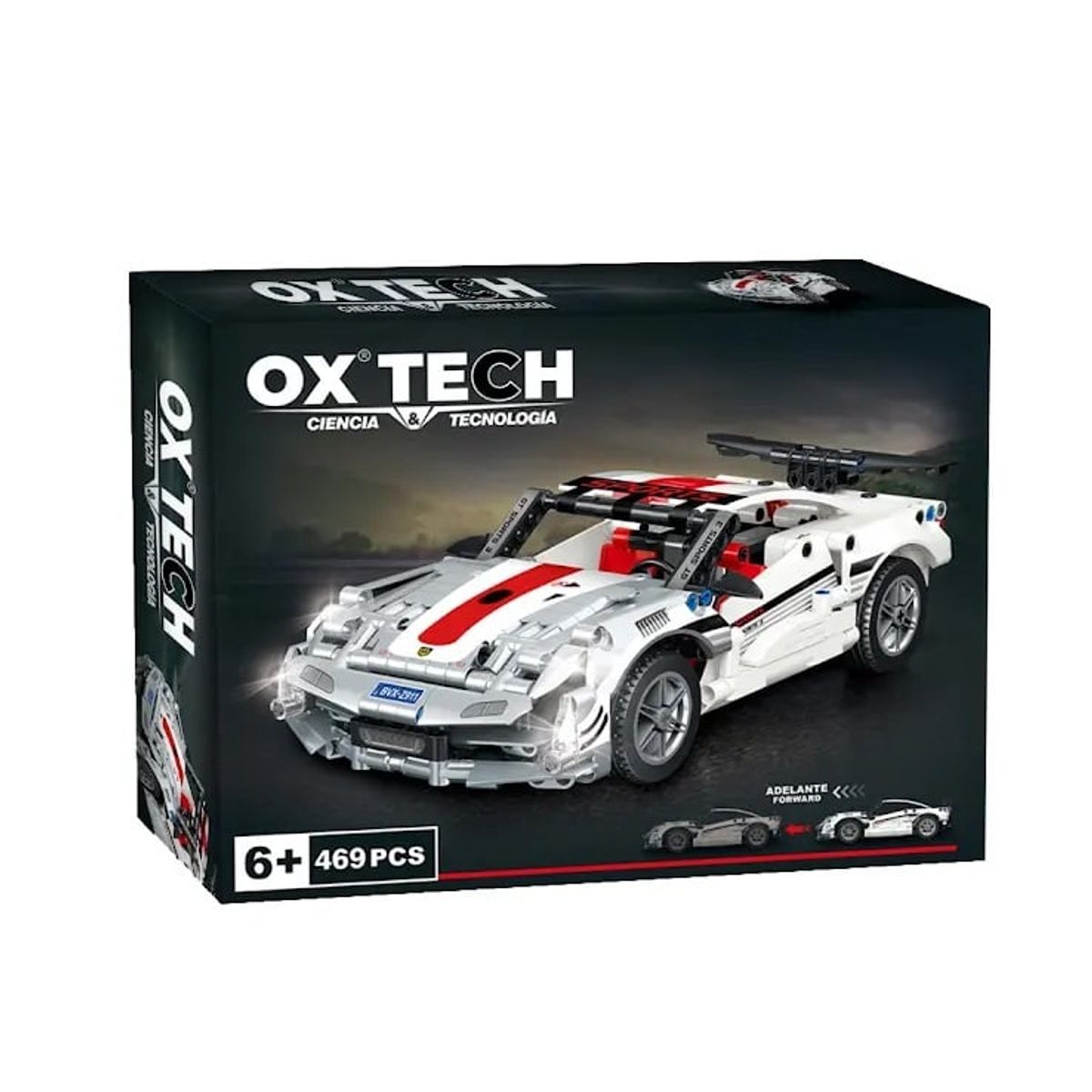 OX TOYS - OX Tech Juguete para construir carro de carreras 469 piezas